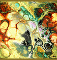 acrylic marbling ink pouring cells vector image vector image