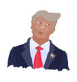 pensive american president portrait in suit flat vector image