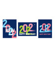 happy new year 2022 posters vector image