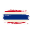 thai flag brush grunge background vector image