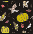 thanksgiving day seamless pattern with corn cobs vector image vector image