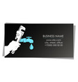 wrench in hand business card for plumber vector image