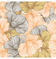 flower buds seamless pattern ornament line style vector image vector image