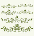 green ornamental swash vector image vector image