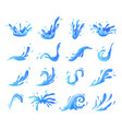 set cartoon splashes and drops flat vector image