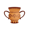 ancient handmade greek krater vase with handles vector image vector image