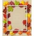 autumn background frame for text decorated vector image vector image