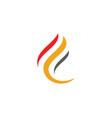 fire flame logo template icon oil gas and energy vector image
