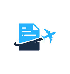 Journey document logo icon design Royalty Free Vector Image