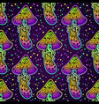 magic mushrooms psychedelic pattern vector image vector image