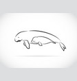 mother dugong and baby design on white vector image