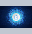 abstract technology concept cyber security vector image vector image