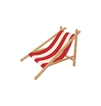 beach chaise icon cartoon style vector image