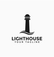 lighthouse beacon and sea wave logo design vector image vector image