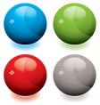 glass marble buttons vector image