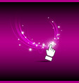 hand click magic button vector image
