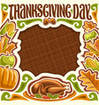 placard for thanksgiving day vector image vector image