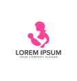 family care logo mom and baby logo design concept vector image vector image