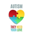 autism awareness poster or brochure template vector image