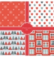 christmas modern pattern set new year holiday vector image vector image