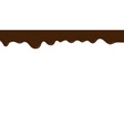dripping of melted chocolate background vector image