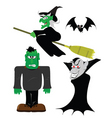 halloween figures vector image