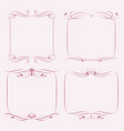 pink ornamental frame vector image vector image