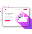 social network app landing page for internet site vector image