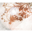 abstract vintage background with autumn leaves vector image