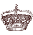 royal crown vector image vector image