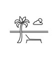 seaside beach view at resort relaxing summer vector image vector image