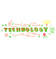 technology word vector image vector image
