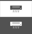 air conditioning icon on black and white vector image