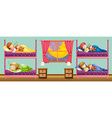 children sleeping in bunkbed vector image vector image