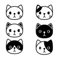 cats set kitties collection in flat style vector image