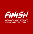 finish line speed sport font vector image