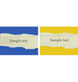 two ripped papers vector image