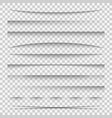 lines shadow paper divider tabs web break vector image vector image