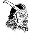 satan head with scary face vector image