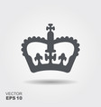 a crown in flat design style vector image vector image