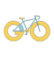bike icon go for a ride adventure concept vector image