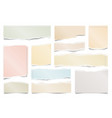 colorful ripped paper strips isolated on white vector image