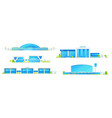 modern airport passenger terminal buildings vector image