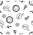 cosmic space alien face seamless pattern vector image