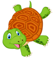 Turtle cartoon holding blank sign Royalty Free Vector Image