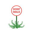 dont walk on the gass template vector image