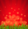 happy xmas border with red sunburst vector image vector image