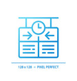 timetable pixel perfect gradient linear icon vector image vector image