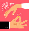 will you marry me poster vector image vector image