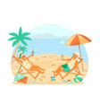 cartoon elderly people happy life composition vector image